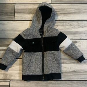 Kids Gray and Black Hooded Jacket
